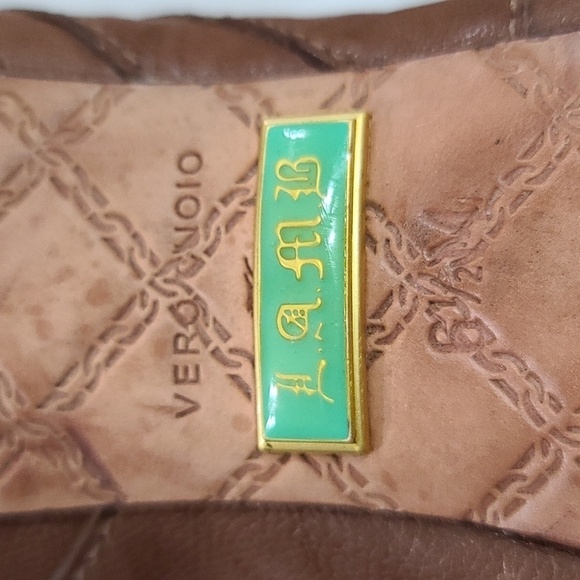 LAMB Vero Cuoio Womens Brown Leather Stilettos Peep Toe Size 6.5 GUC - Picture 3 of 12